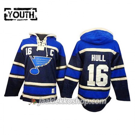 Lapsille NHL St. Louis Blues Brett Hull 16 Sininen Sawyer Hooded Sweatshirt